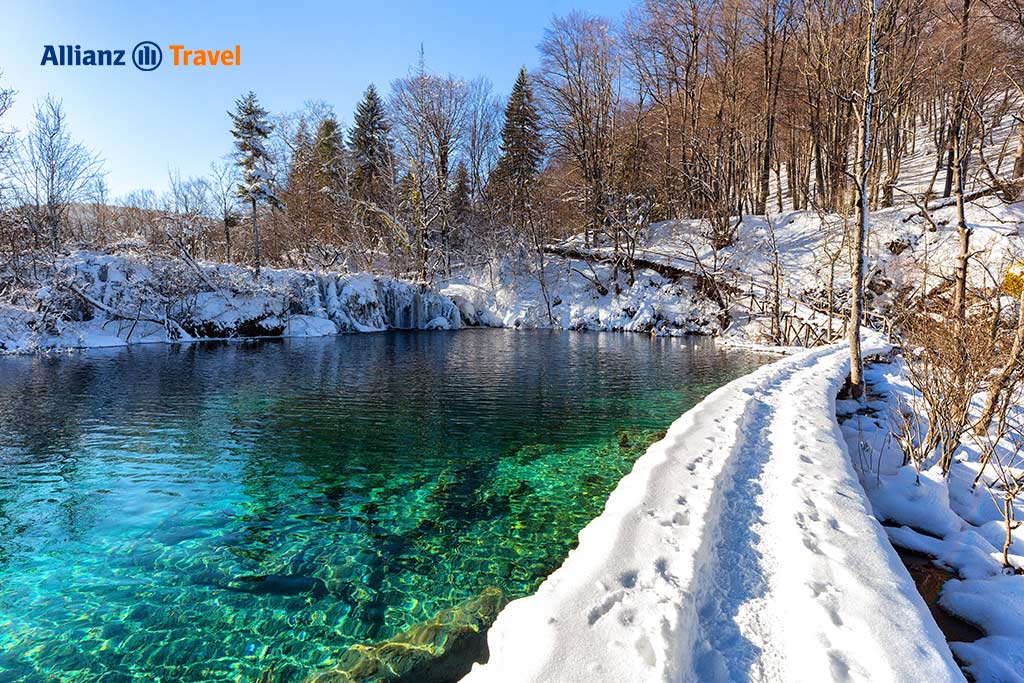Winter in Plitvice Lakes, Croatia