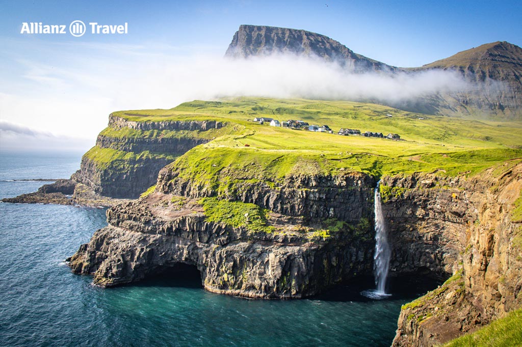 ที่เที่ยวหมู่เกาะแฟโร Faroe Islands - น้ำตก Múlafossur