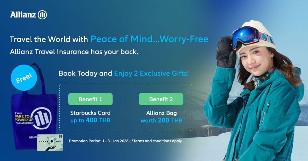 Travel with Peace of Mind! Enjoy 2 Exclusive Benefits with Allianz Travel Insurance!