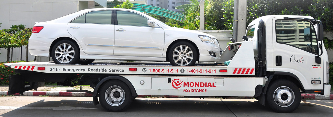 บริการช่วยเหลือรถเสียฉุกเฉิน Mondial Assistance บริการรถยก/ลากรถ